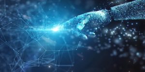 χέρι που αγγίζει το φώς