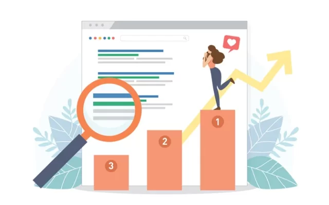 Μια ευτυχισμένη με τα αποτελέσματα αναζήτησης κοπέλα