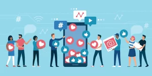 Κινητό που διαχέει καρδούλες και likes. Viral