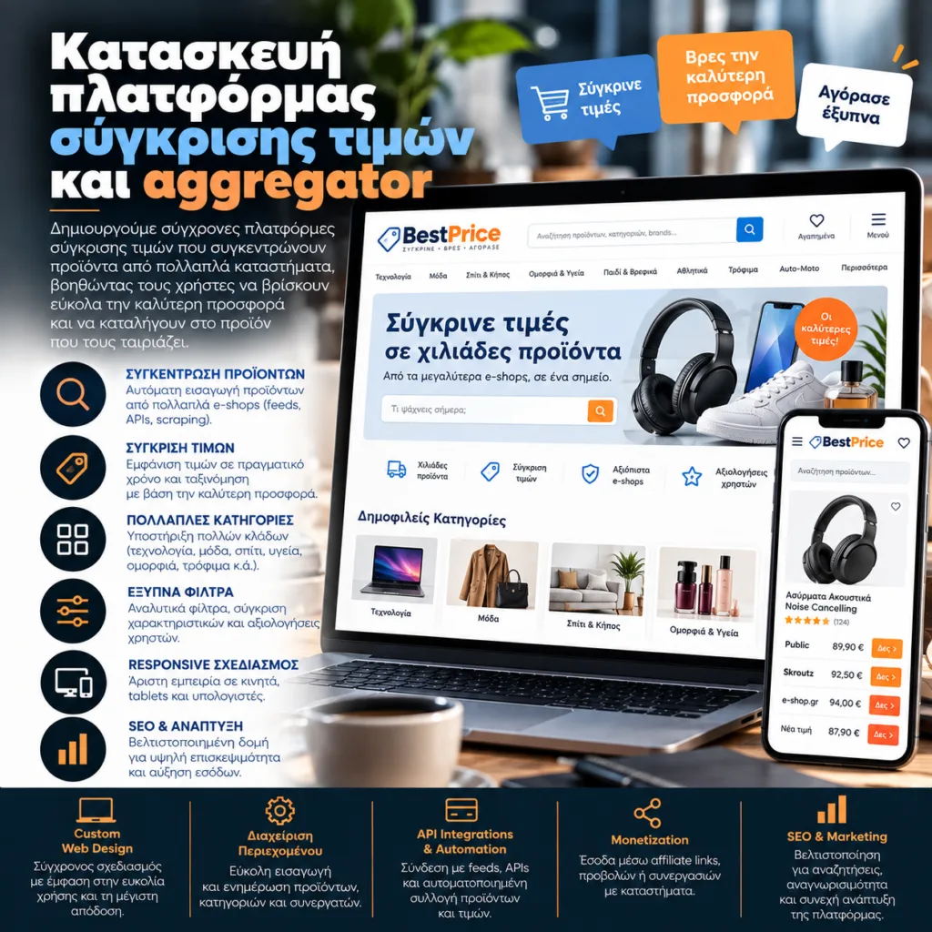 E-GROWTH — Μηχανές σύγκρισης & aggregators