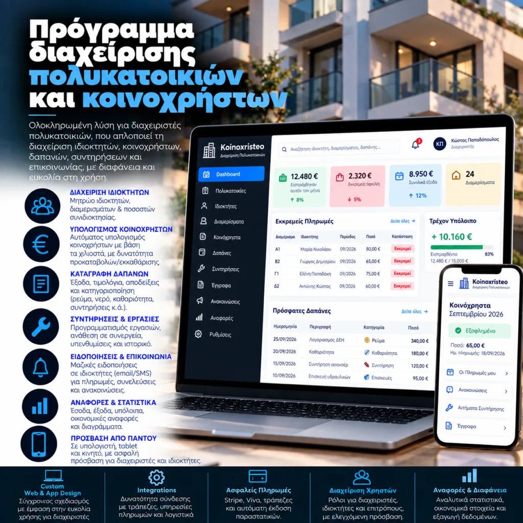 E-GROWTH — Διαχείριση Πολυκατοικιών